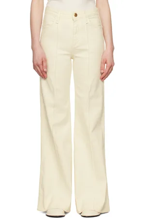 RAG&BONE Off-White Skylar Wide-Leg Flare Jeans