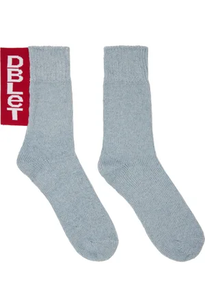 DOUBLET Blue Recycle Denim Yarn Socks