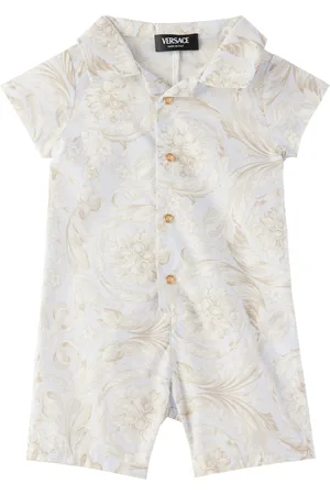 VERSACE Baby Blue Barocco Romper