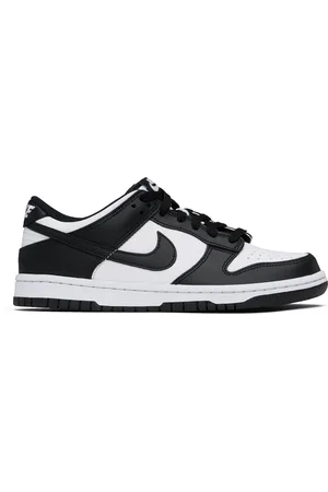 Nike Big Kids Black & White Dunk Low Sneakers