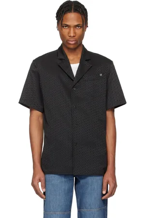 Helmut Lang Black Modest Jacquard Shirt