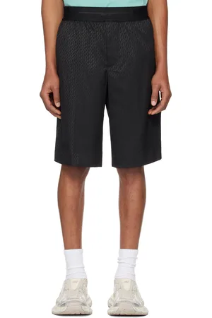 Helmut Lang Black Jacquard Car Shorts