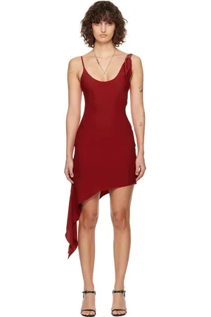 Courrèges Red Scarf Midi Dress