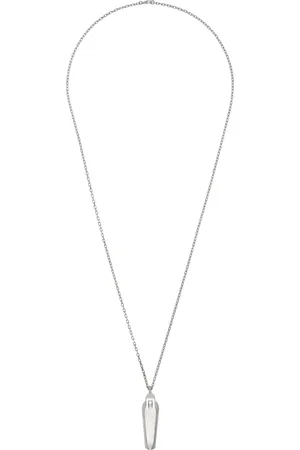 Rick Owens Silver Hollywood Sarcophagus Charm Necklace