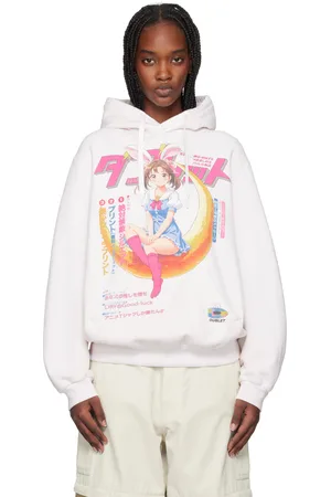 DOUBLET Off-White Anime Print Hoodie