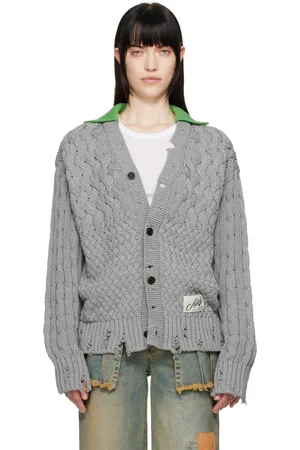 Andersson Bell Gray Green Collar V-Neck Cardigan