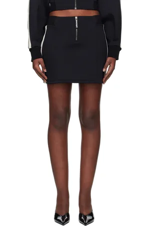 Palm Angels Black Neoprene Track Miniskirt