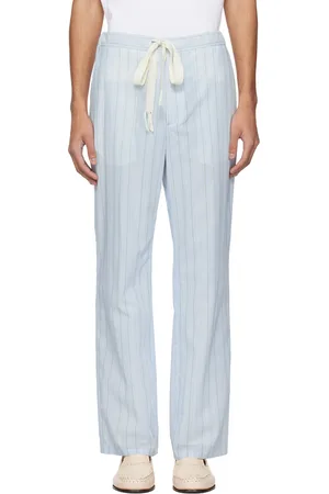 Auralee Blue Hard Twist Trousers