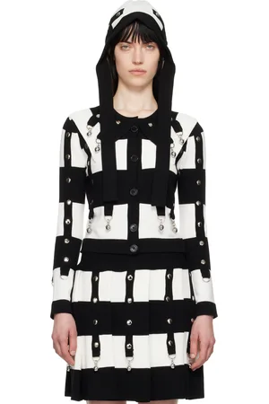 Chopova Lowena Black & White Kip Cardigan