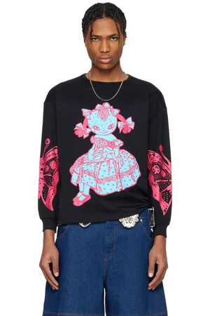 Chopova Lowena Black Dotty Oversized Jersey T-shirt