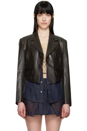 Andersson Bell Hybrid Faux-Leather Blazer