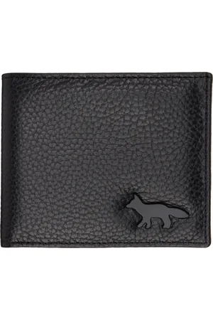 Maison Kitsuné Black Profile Fox Bifold Wallet