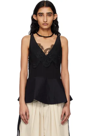 3.1 Phillip Lim Peplum Lace Tank Top
