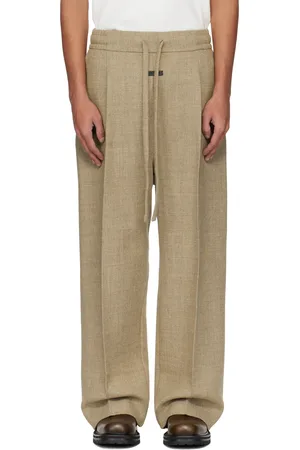 FEAR OF GOD Taupe Drawstring Wide Leg Trousers