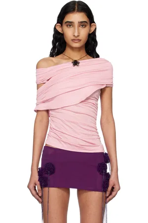 BLUMARINE Pink Jersey Sablé Blouse