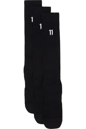 11 BY BORIS BIDJAN SABERI Three-Pack 11 Logo Socks