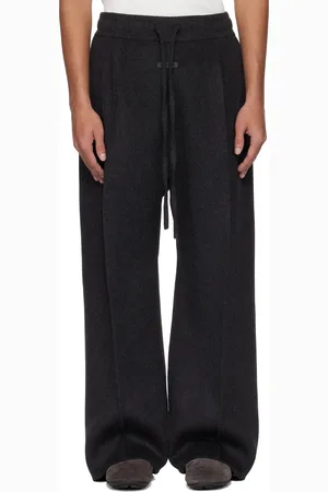 FEAR OF GOD Gray Drawstring Wide Leg Trousers