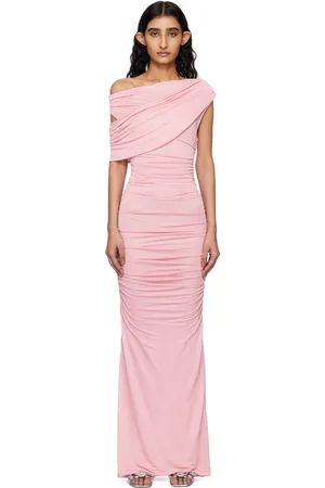 BLUMARINE Pink One-Shoulder Maxi Dress
