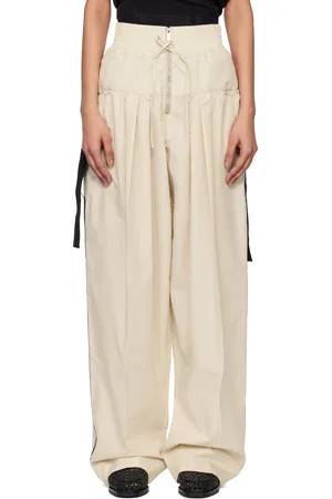 3.1 Phillip Lim Beige Wide-Leg Pleated Pocket Trousers