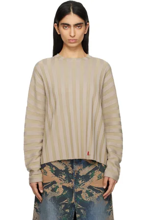 ECKHAUS LATTA Beige Keyboard Sweater
