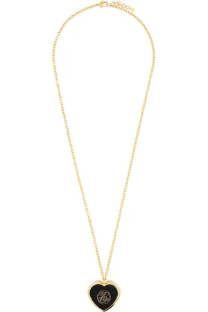 Givenchy Gold & Black Heart Mirror Necklace