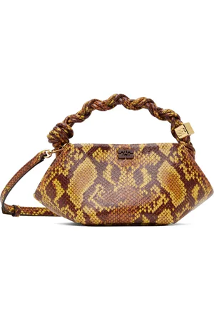 Ganni Tan Snake Mini Bou Bag