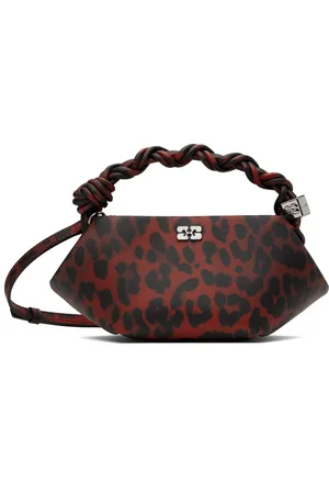 Ganni Red Leopard Mini Bou Bag
