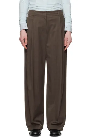 AMOMENTO Wide Tuck Trousers