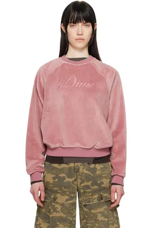 DIME Pink Cursive Crewneck Sweatshirt
