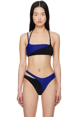 OTTOLINGER Black & Blue Layered Bikini Top