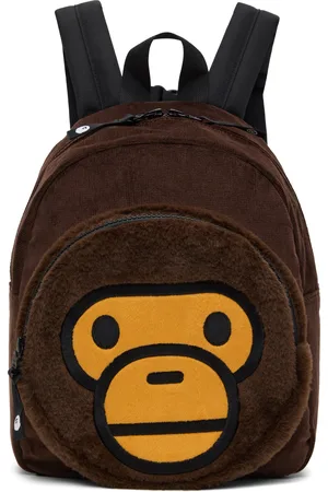 BAPE Kids Brown Baby Milo Boa Backpack