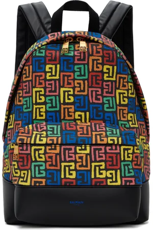 Balmain Multicolor PB Labyrinth Canvas Backpack
