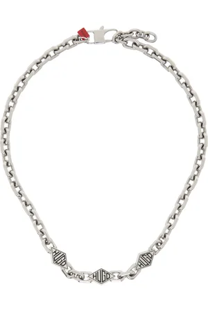 HUGO BOSS Silver Cable Chain Necklace