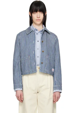 A.P.C. Blue & White Frida Denim Jacket