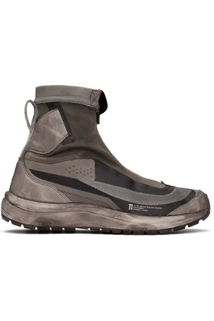 11 BY BORIS BIDJAN SABERI Taupe Salomon Edition Bamba 2 High V2 Sneakers