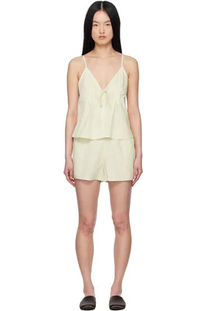 Deiji Studios Yellow Placket Pyjama Set