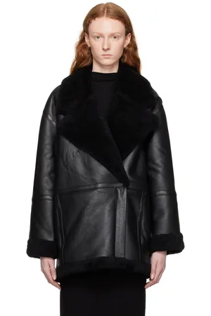 C&m Camilla And Marc Black Delano Shearling Jacket