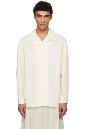AMOMENTO Off-White Open Collar Shirt