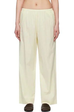 Deiji Studios White & Yellow Ease Lounge Pants