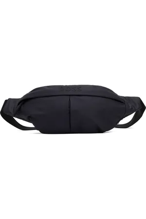 HUGO BOSS Navy Coated Canvas Belt Bag