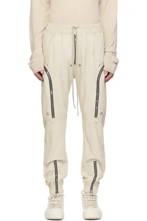 Rick Owens Off-White Hollywood Bauhaus Cargo Leather Pants