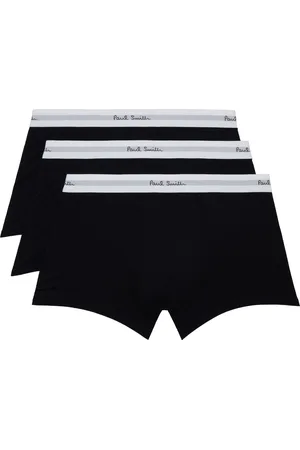 Paul Smith Three-Pack Black & White Logo-Woven Boxer Briefs