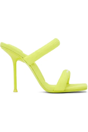 Alexander Wang Yellow Julie 105mm Nylon Tubular Heeled Sandals