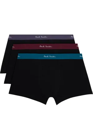 Paul Smith Three-Pack Black Contrast-Waist Boxer Briefs