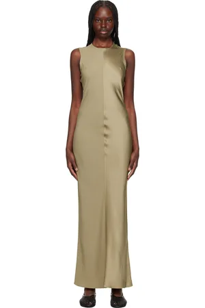 Ami Taupe Straight Maxi Dress