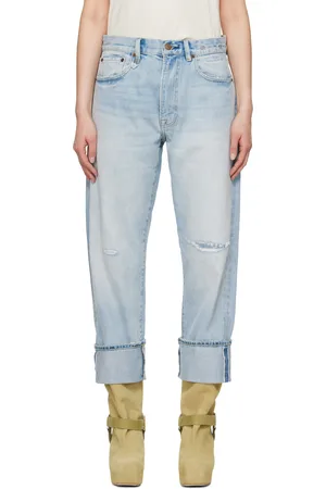 R13 Blue Cuffed X-Boyfriend Jeans