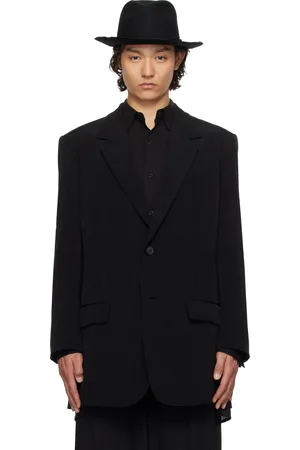 YOHJI YAMAMOTO Black TA Tuxedo Left Seam Zipper Blazer