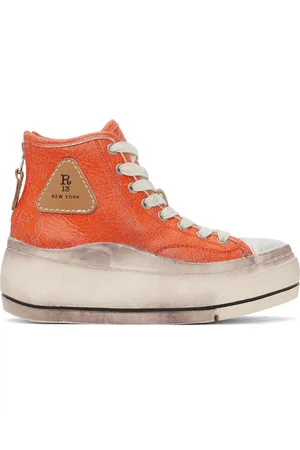 R13 Orange Kurt High Top Sneakers
