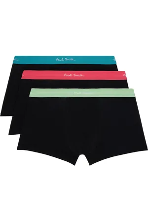 Paul Smith Three-Pack Black Contrast-Waist Boxer Briefs