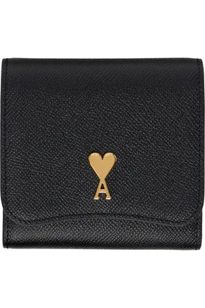 Ami Black Leather Paris Paris Wallet